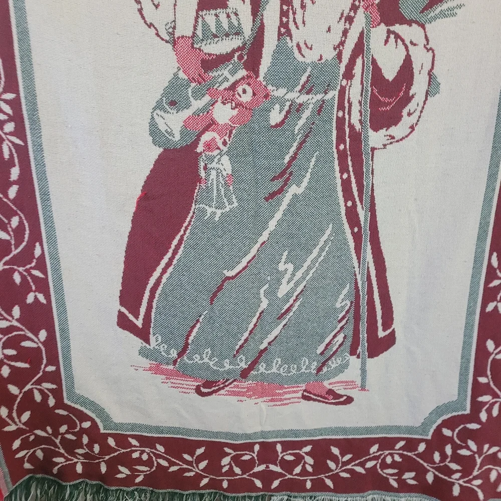 Goodwin Weavers Tapestry Throw Blanket Santa Claus 50x60